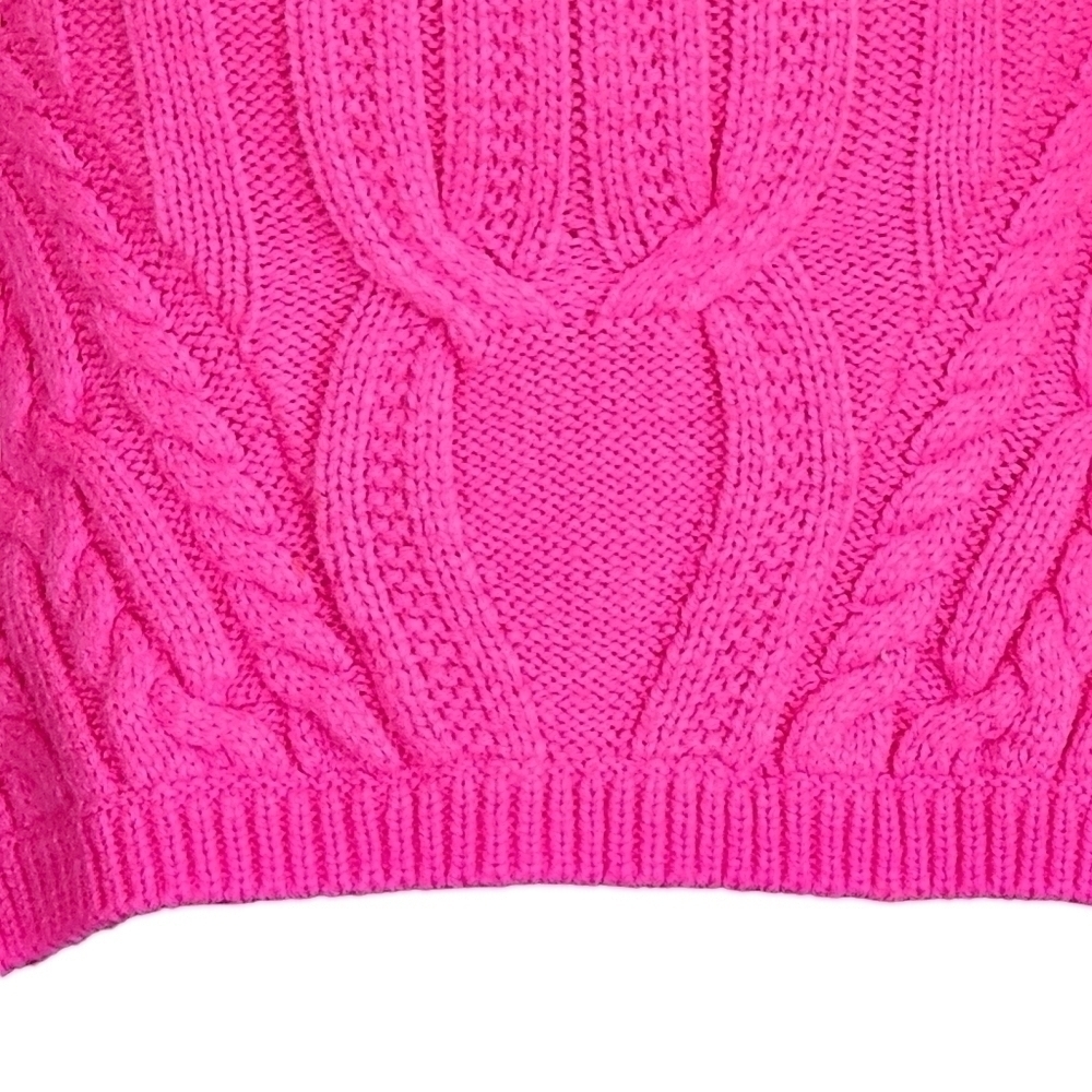 Ted Baker Daisuma Cable Knit Sweater Hot Pink Size 2 - Picture 8 of 16